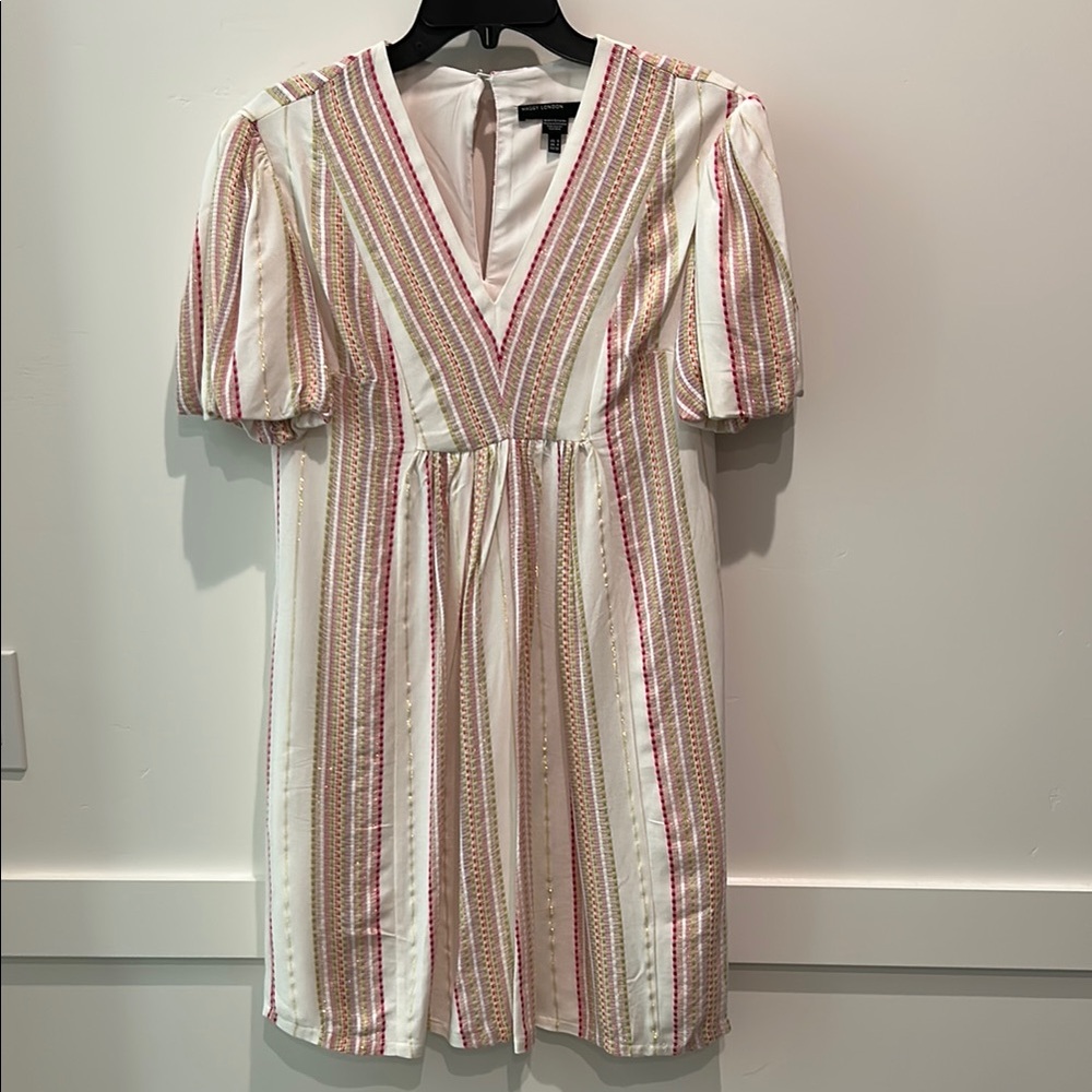Maggy London Striped V-Neck Dress size 0